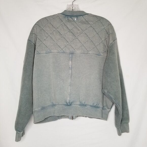 Pilcro And The Letterpress Anthropologie Quilted Bomber Jacket Top XS Grunge - Picture 6 of 14